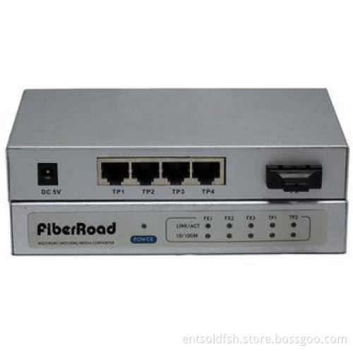 RJ45 Managed Fiber Optic Switches Support Port Security , B